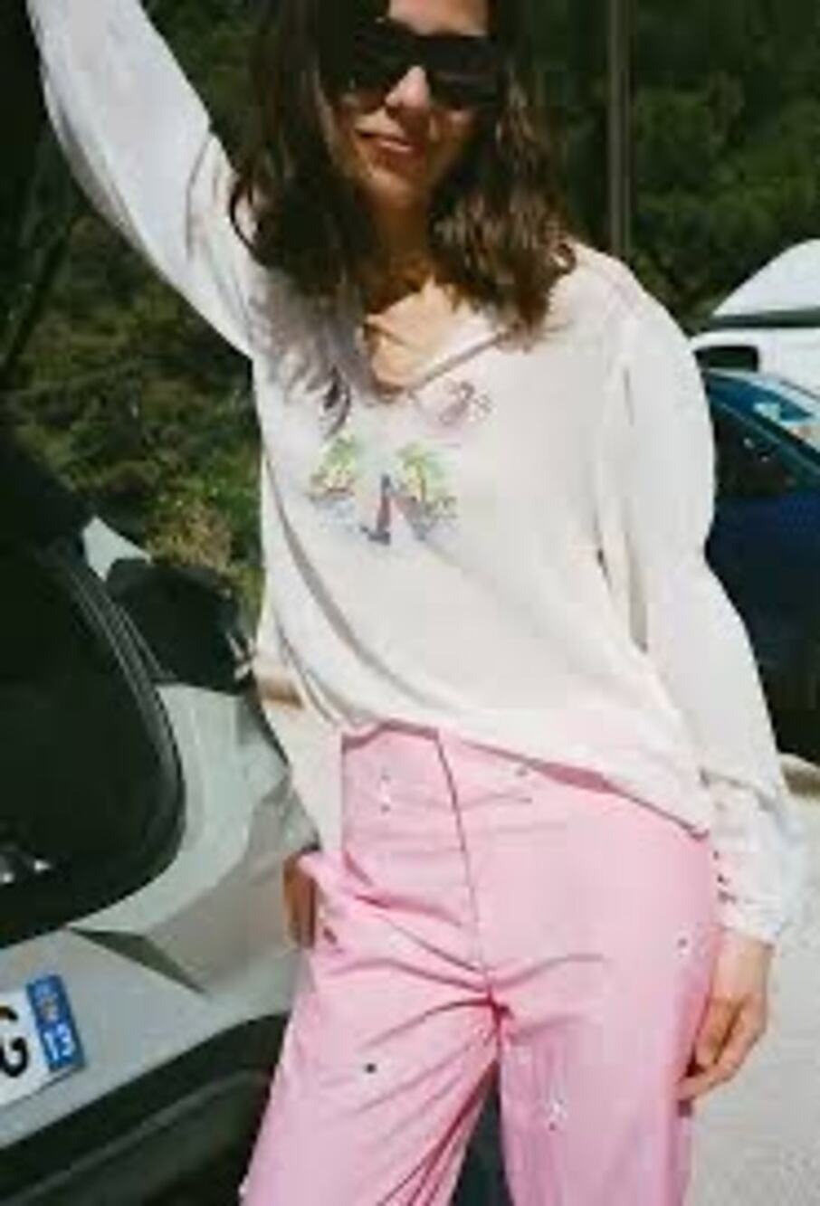 NWT Ciao Lucia Danita Souvenir Embroidered 100% Silk Blouse Ivory XS